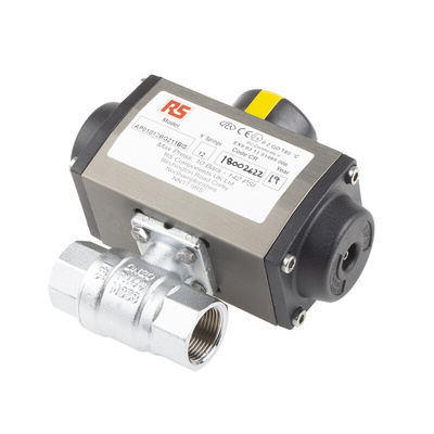 RS PRO Ball type Pneumatic Actuated Valve, BSP 3/4in, 40 bar