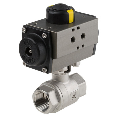 RS PRO Ball type Pneumatic Actuated Valve, BSP 1in, 1000 psi