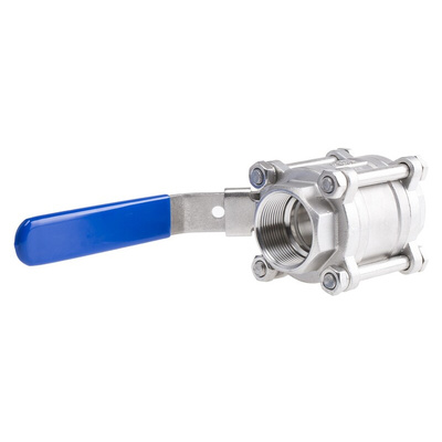 RS PRO Stainless Steel Full Bore, 2 Way, Ball Valve, NPT 38.1mm