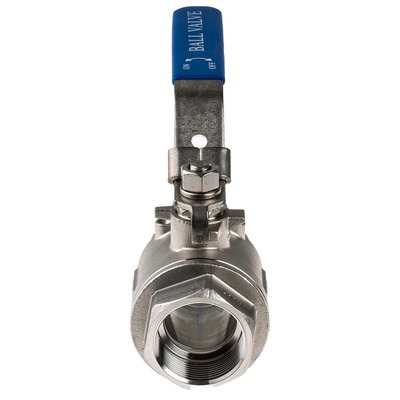 RS PRO Stainless Steel Full Bore, 2 Way, Ball Valve, BSPP 38.1mm