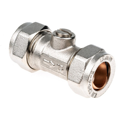 Reliance Nickel Plated Brass 2 Way, Ball Valve, 15mm