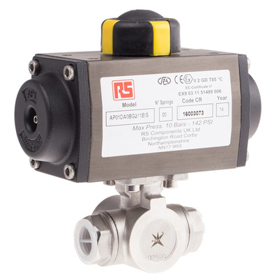 RS PRO Pneumatic Actuated Valve 1/2in, 1000 psi