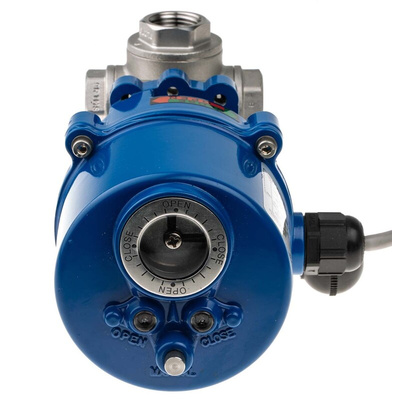 RS PRO 24 V, 110 V, 220 V 3 port Motorised Valve, Ball Valve type , 1/2in Pipe Size, 1000 psi