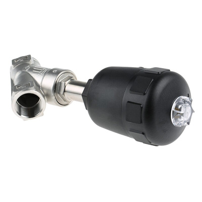 Burkert Angle type Pneumatic Actuated Valve, G 1in, 16 bar