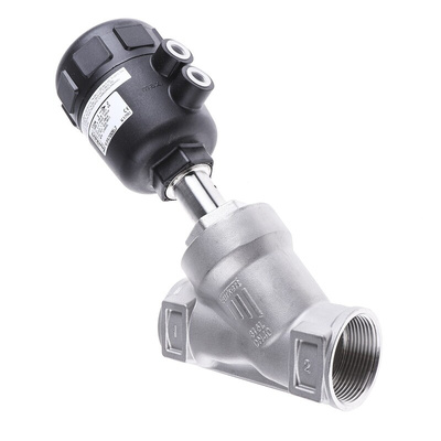 Burkert Angle type Pneumatic Actuated Valve, G 1-1/2in, 16 bar