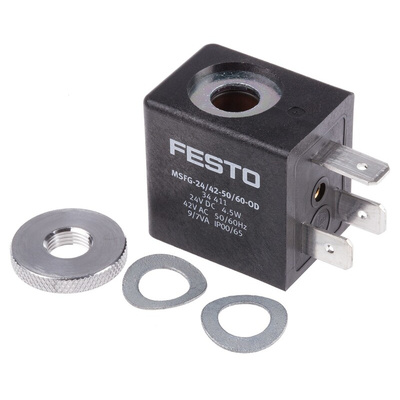 Festo 24 V dc, 42 V ac Solenoid Valve Coil
