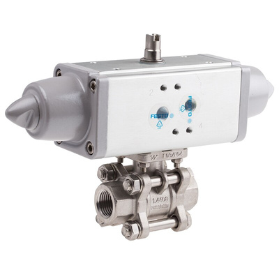 Festo Ball type Pneumatic Actuated Valve, BSPT 1/2in, 5.6 bar