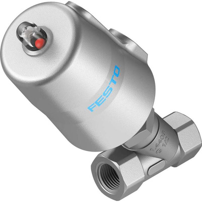 Festo Angle Seat type Pneumatic Actuated Valve, BSP 1/2in, 40 bar
