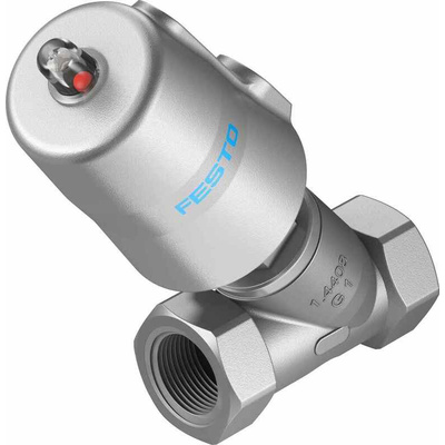 Festo Angle Seat type Pneumatic Actuated Valve, BSP 1in, 10 bar