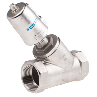 Festo Angle Seat type Pneumatic Actuated Valve, BSP 2in, 3 bar