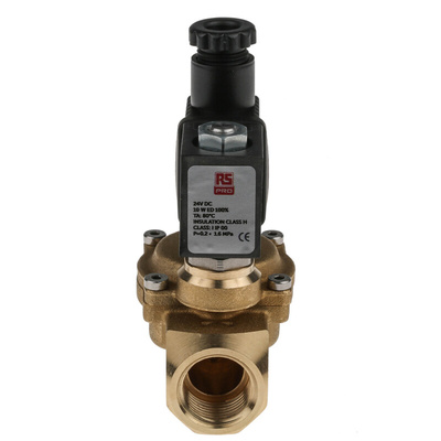 RS PRO Solenoid Valve, 2 port(s) , NC, 24 V dc