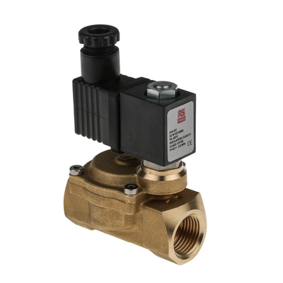 RS PRO Solenoid Valve, 2 port(s) , NC, 24 V dc