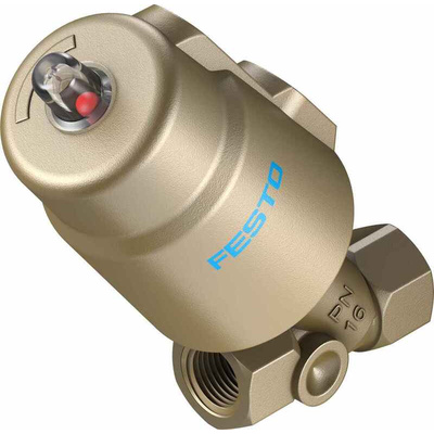 Festo Angle Seat type Pneumatic Actuated Valve, G 1/2in, 40 bar