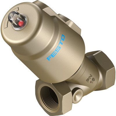 Festo Angle Seat type Pneumatic Actuated Valve, G 1in, 40 bar