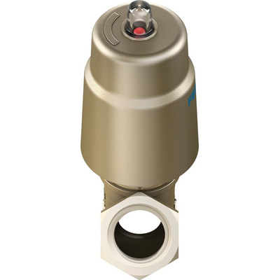 Festo Angle Seat type Pneumatic Actuated Valve, G 1in, 40 bar