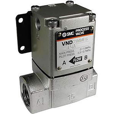 SMC Cylinder type Pneumatic Actuated Valve, G 1in, 9.7 bar