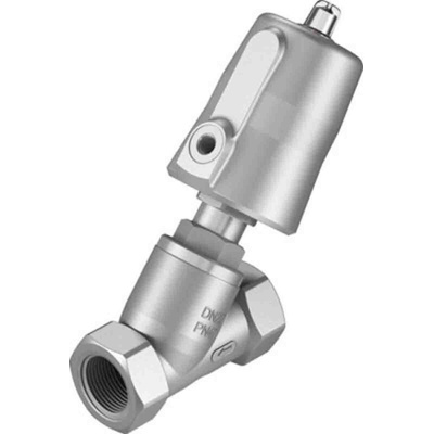 Festo Angle Seat type Pneumatic Actuated Valve, G 1/8in to G 1in, 16 bar