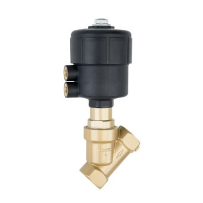 Norgren Angle Seat type Pneumatic Actuated Valve, G 1in, 10 bar