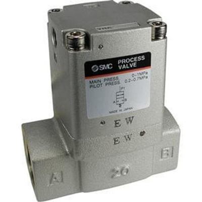 SMC Cylinder type Pneumatic Operated Process Valve, 15 bar