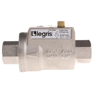 Legris Axial type Pneumatic Actuated Valve, G 1/2in, 10 bar