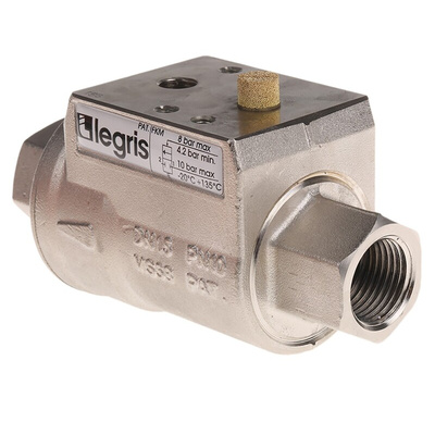 Legris Axial type Pneumatic Actuated Valve, G 1/2in, 10 bar