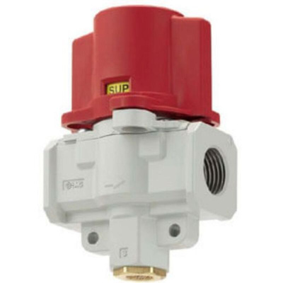 SMC 10bar Pressure Relief Valve With Female G 1 in G Connection and a 12.7mm Exhaust Port