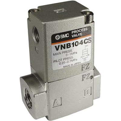 SMC Cylinder type Pneumatic Actuated Valve, G 1/8in