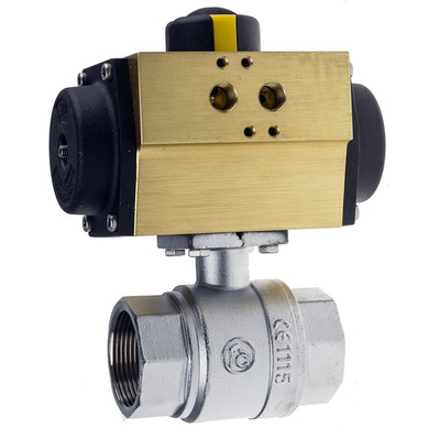 RS PRO Ball type Pneumatic Actuated Valve, BSP 1-1/2in, 40 bar