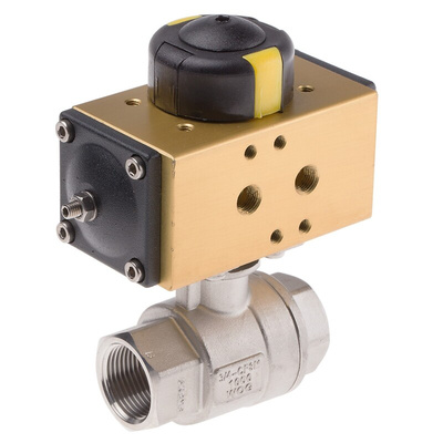 RS PRO Ball type Pneumatic Actuated Valve, BSP 3/4in, 1000 psi