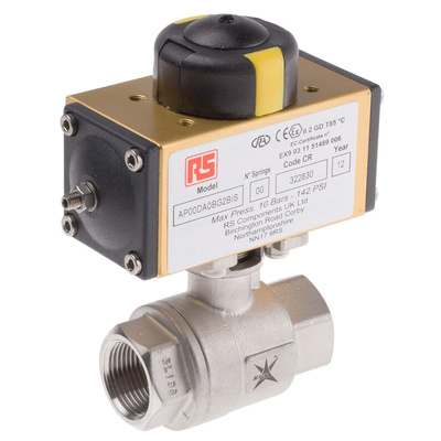 RS PRO Ball type Pneumatic Actuated Valve, BSP 3/4in, 1000 psi