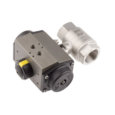 RS PRO Ball type Pneumatic Actuated Valve, BSP 1-1/4in, 1000 psi