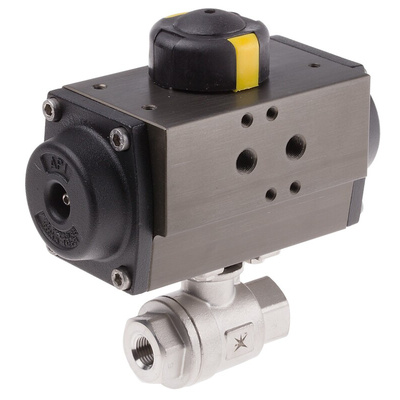 RS PRO Ball type Pneumatic Actuated Valve, BSP 1/4in, 1000 psi