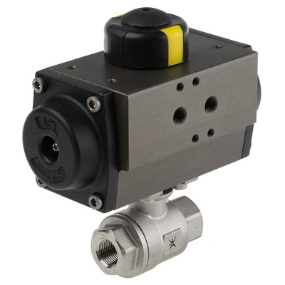 RS PRO Ball type Pneumatic Actuated Valve, BSP 3/8in, 1000 psi