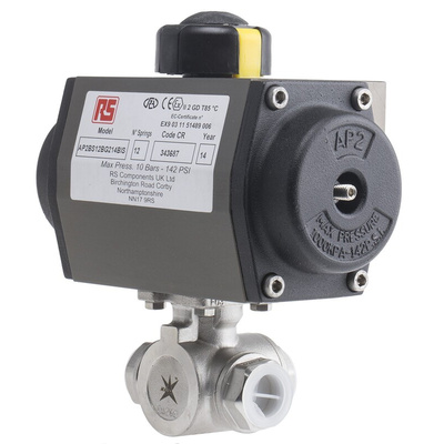 RS PRO Pneumatic Actuated Valve 1/2in, 1000 psi