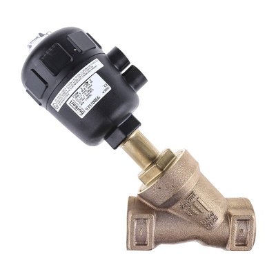 Burkert Angle type Pneumatic Actuated Valve, G 1-1/2in, 16 bar