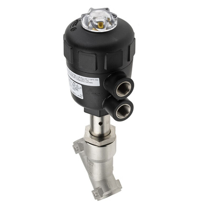Burkert Angle type Pneumatic Actuated Valve, G 1/2in, 16 bar