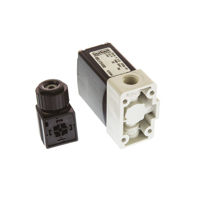 Burkert Solenoid Valve 061321, 2 port(s) , NC, 24 V dc, 1/4in