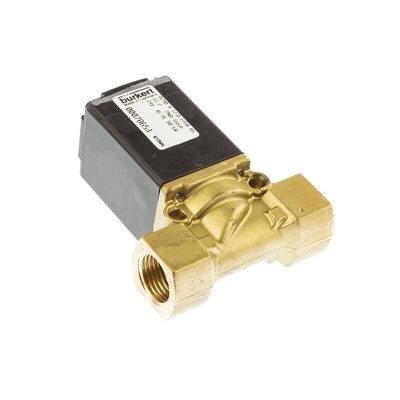 Burkert Solenoid Valve 078654, 2 port(s) , NC, 24 V ac/dc, 1/2in