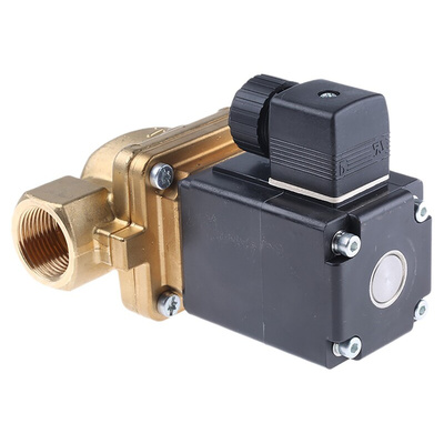 Burkert Solenoid Valve 078724, 2 port(s) , NC, 230 V ac, 3/4in