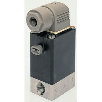 Burkert Solenoid Valve 021373, 3 port(s) , NO/NC, 110 V ac, 1/4in