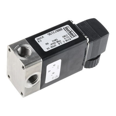 Burkert Solenoid Valve 021396, 3 port(s) , NO/NC, 230 V ac, 1/4in