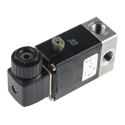 Burkert Solenoid Valve 021396, 3 port(s) , NO/NC, 230 V ac, 1/4in
