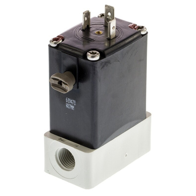 Burkert Solenoid Valve 078556, 3 port(s) , NO/NC, 24 V dc, 1/4in