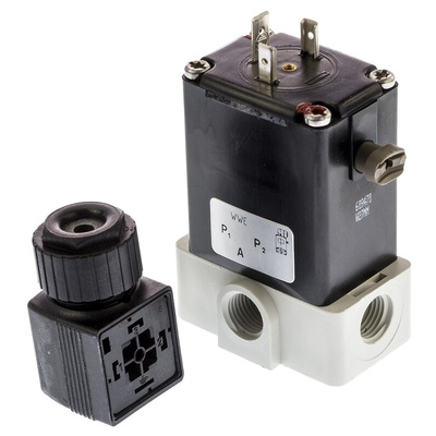 Burkert Solenoid Valve 078556, 3 port(s) , NO/NC, 24 V dc, 1/4in