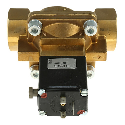 Burkert Solenoid Valve 134438, 2 port(s) , NC, 24 V dc, 1in