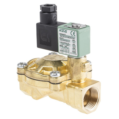 EMERSON – ASCO Solenoid Valve SCE238C004 24 DC, 2 port(s) , NC, 24 V dc, 3/4in