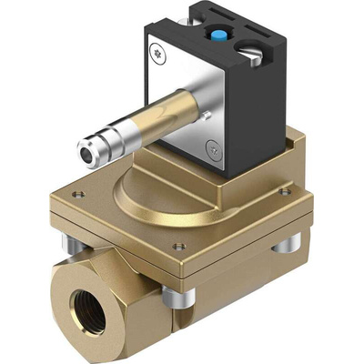 Festo Solenoid Valve MN1H-2-1-MS, 2 port(s) , NC, 230/110/24 V, 1in