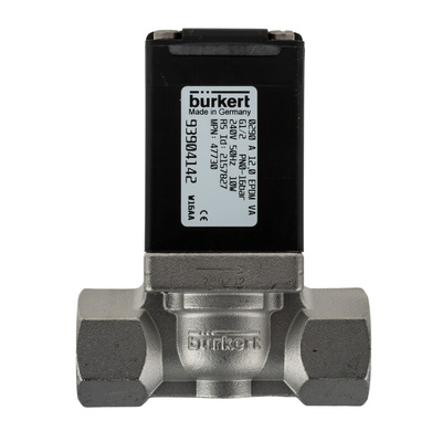 Burkert Solenoid Valve 047730, 2 port(s) , NC, 240 V ac, 1/2in
