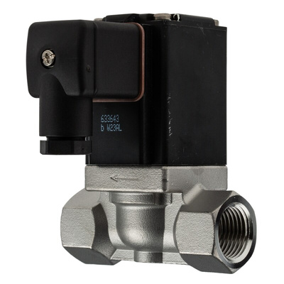 Burkert Solenoid Valve 047730, 2 port(s) , NC, 240 V ac, 1/2in