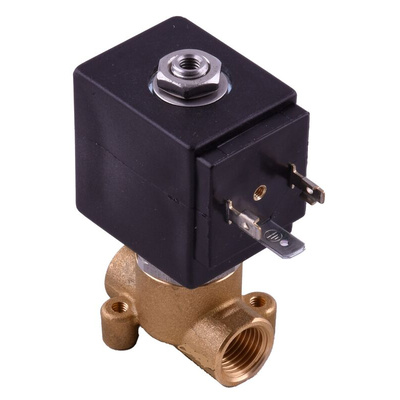 RS PRO Solenoid Valve, 2 port(s) , NC, 24 V, 1/4in